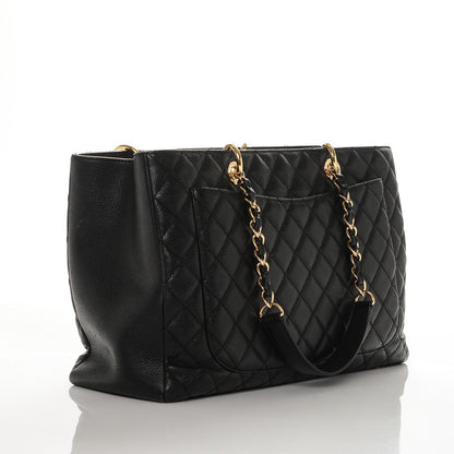 Chanel Caviar Quilted XL Grand Shopping Tote GST Black 3 of 6