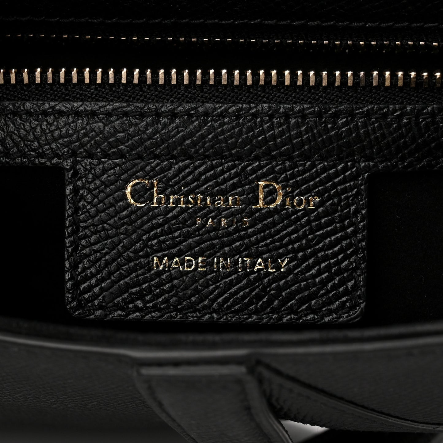 Grained Calfskin Saddle Bag Black