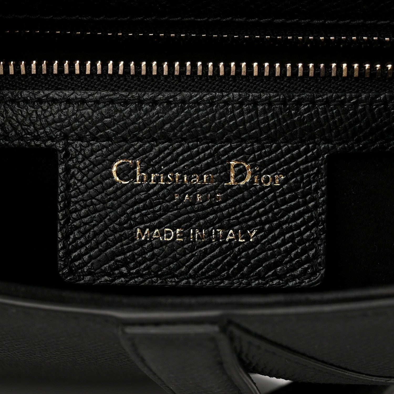 Christian Dior Grained Calfskin Saddle Bag Black 6 of 10