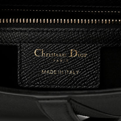 Christian Dior Grained Calfskin Saddle Bag Black 6 of 10
