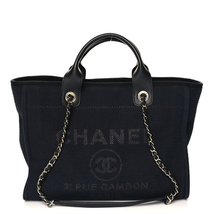Chanel Mixed Fibers Small Deauville Tote Black 1 of 11