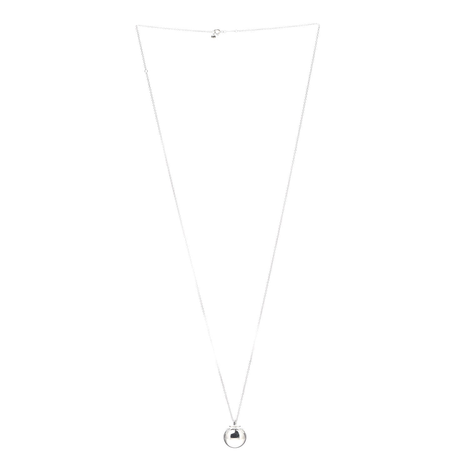 Tiffany Sterling Silver 19mm HardWear Ball Pendant Necklace 3 of 4