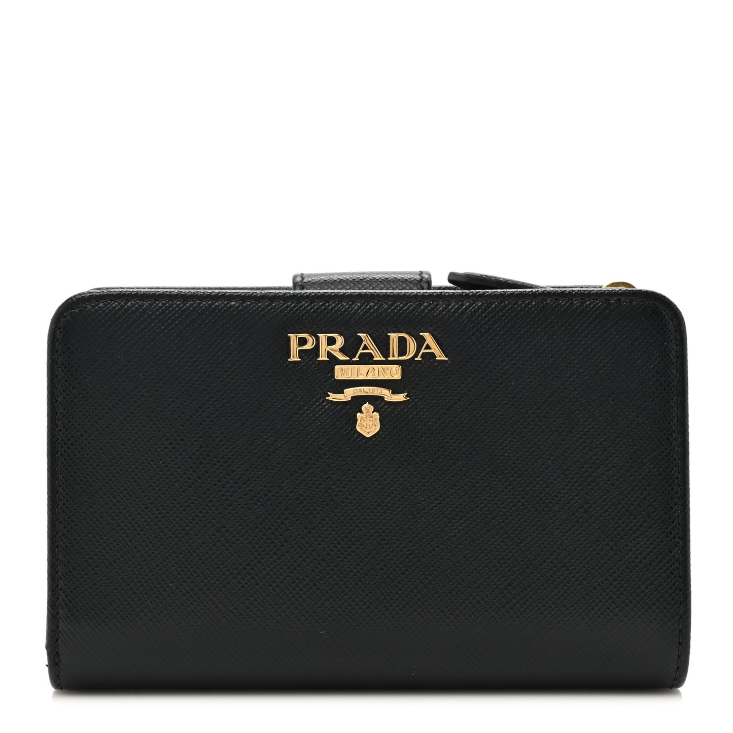 Saffiano Metal Compact Wallet Black