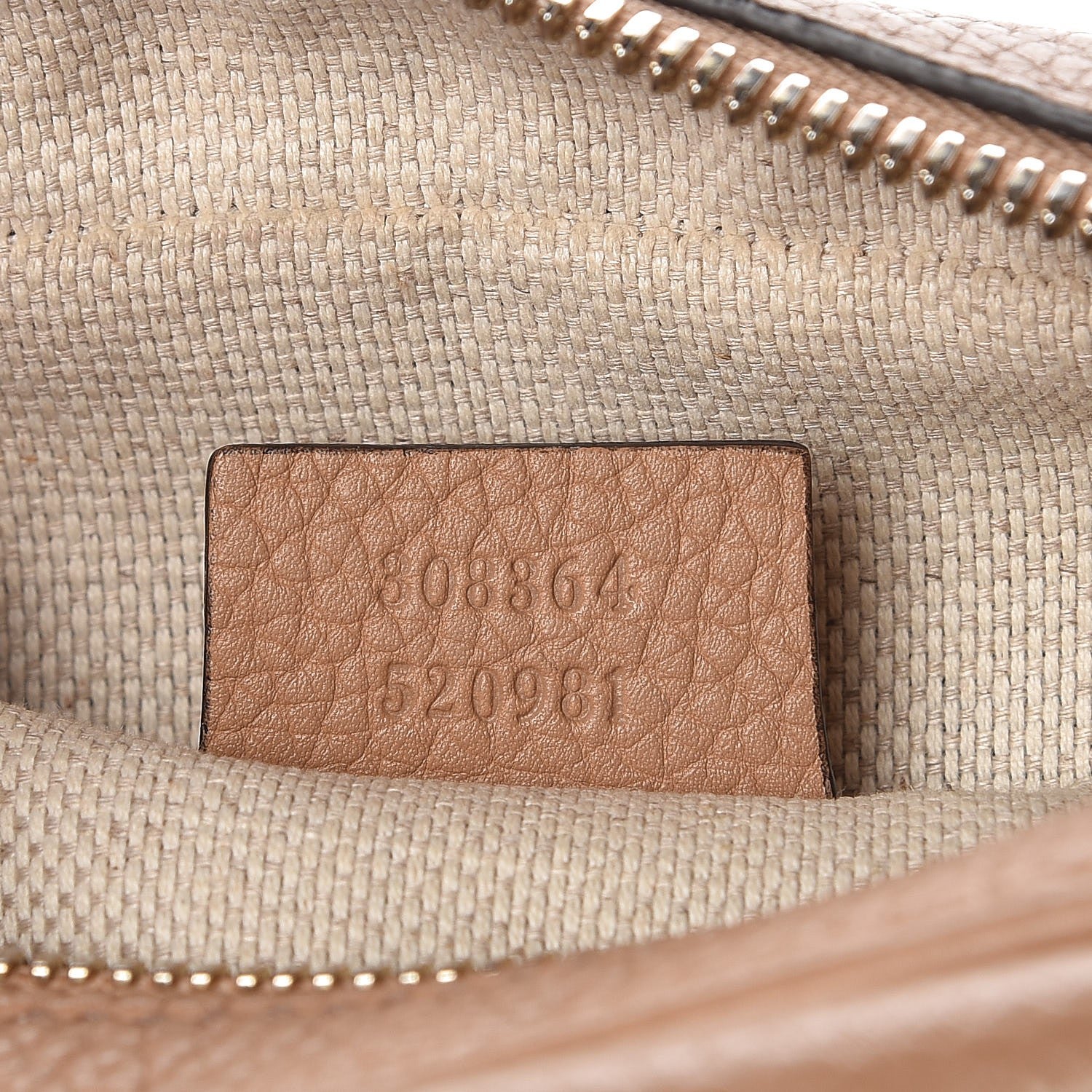 Gucci Pebbled Calfskin Small Soho Disco Bag Rose Beige 7 of 7