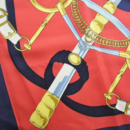 Hermes Silk Eperon D Or Scarf 90 Bleu 8 of 8