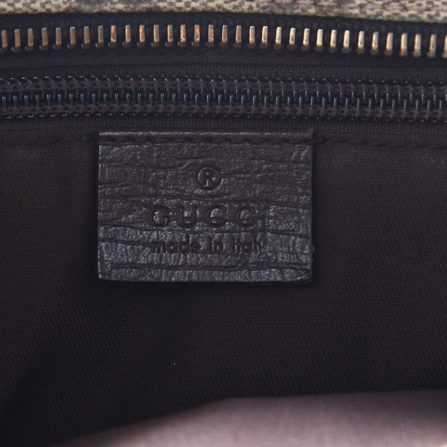 Gucci GG Supreme Monogram Medium Zippered Shopping Tote Dark Brown 6 of 20