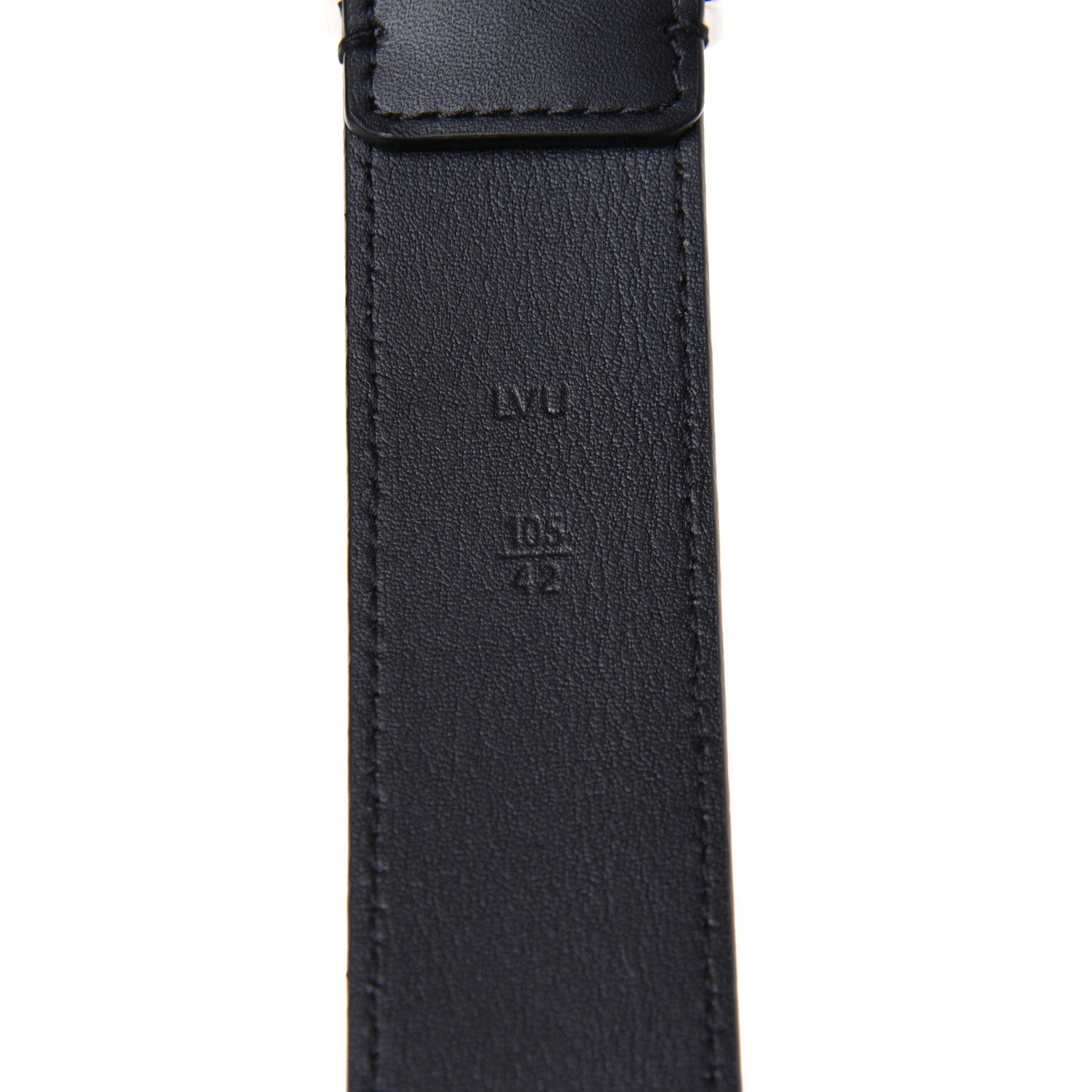 Louis Vuitton Calfskin 35mm Pont Neuf Belt 105 42 Black 3 of 4
