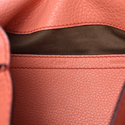 Chloe Grained Calfskin Medium Marcie Saddle Bag Coral Pop 6 of 14