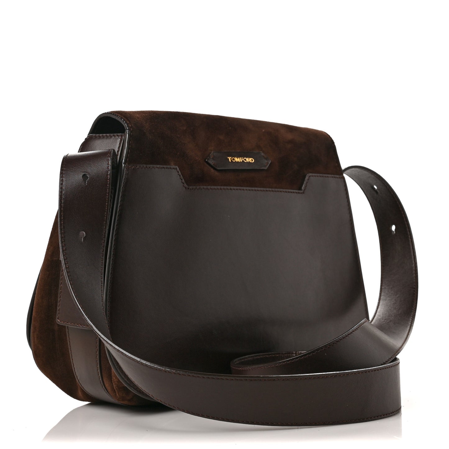 Suede Jennifer Saddle Bag Brown