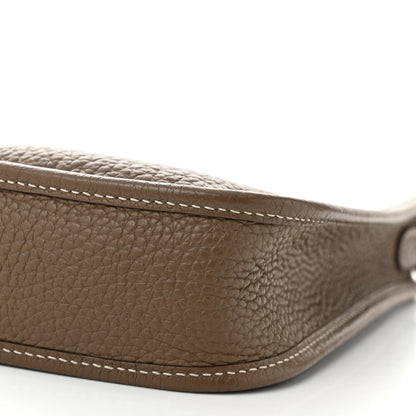 Hermes Taurillon Clemence Amazone Evelyne TPM Etoupe Bleu Indigo 10 of 11