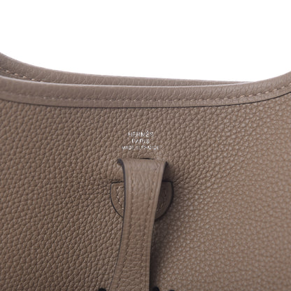 Hermes Taurillon Clemence Amazone Evelyne TPM Beige De Weimar Gris Etain 6 of 11