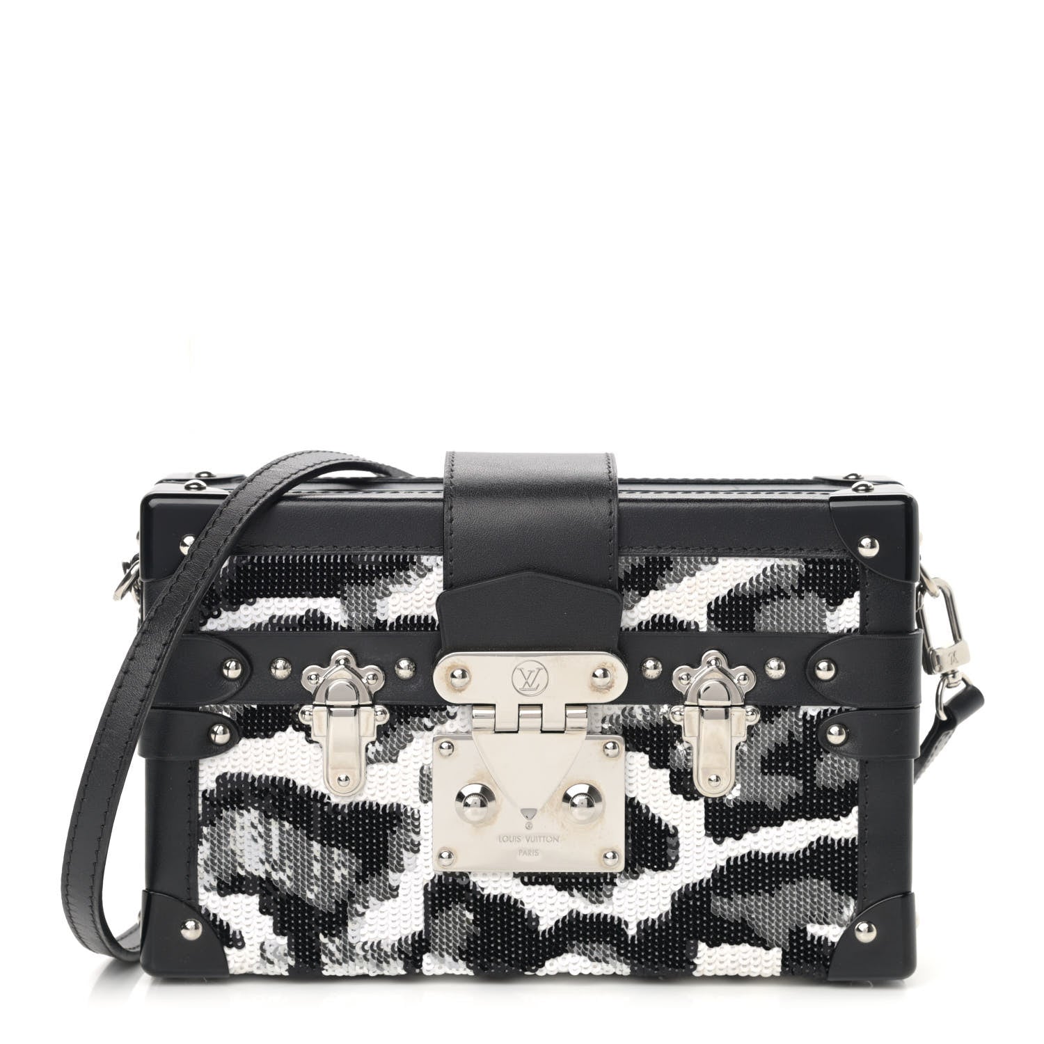 Louis Vuitton Sequins Leopard Petite Malle Black Gris 1 of 14