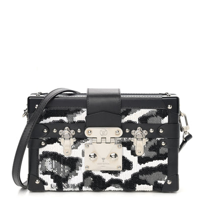 Louis Vuitton Sequins Leopard Petite Malle Black Gris 1 of 14