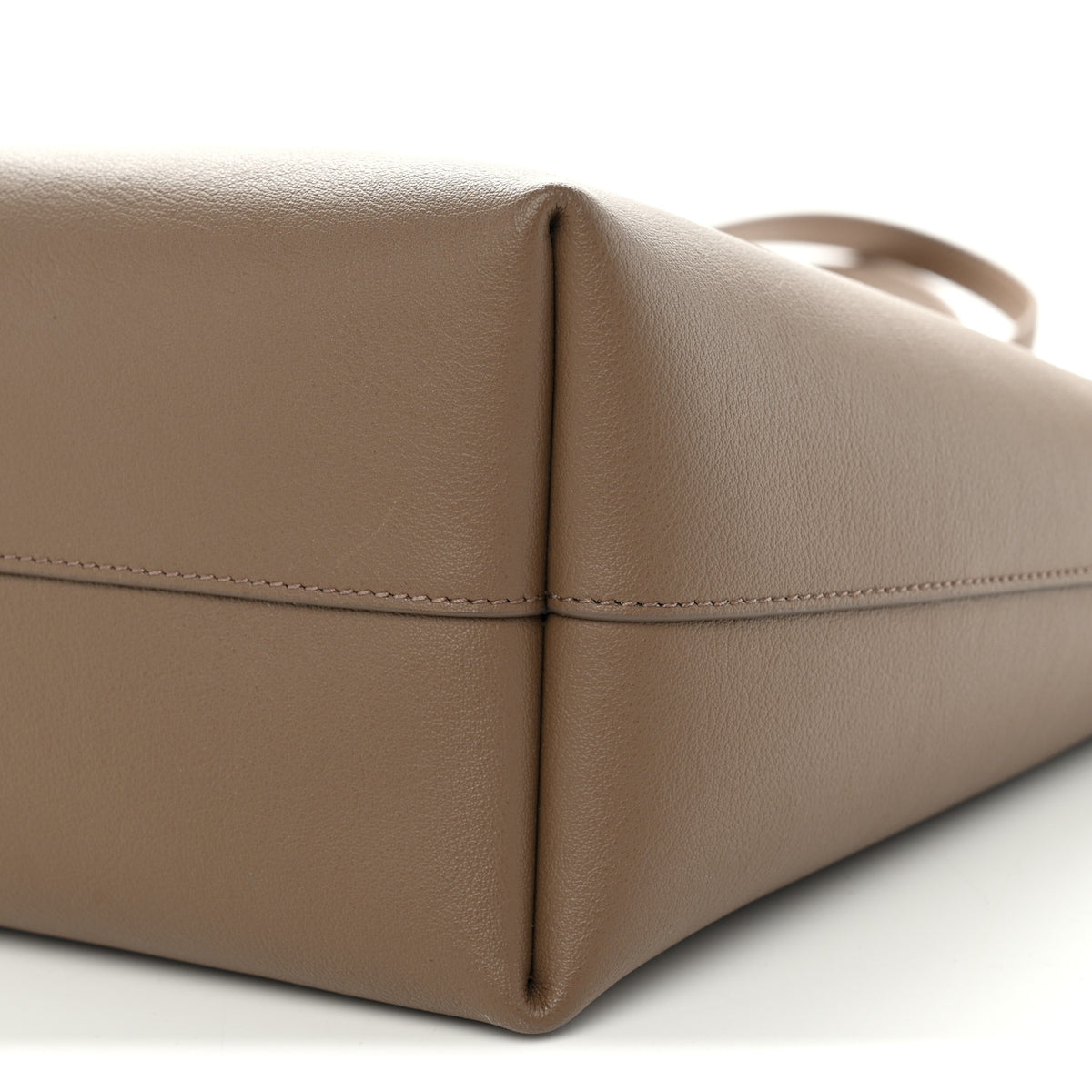Calfskin Large Shopping Tote Dark Beige