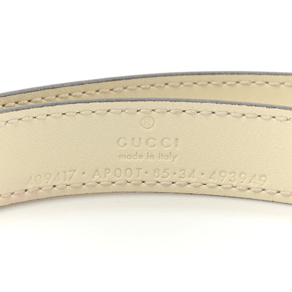 Gucci Calfskin Double G 20mm Belt 85 34 Mystic White 4 of 4