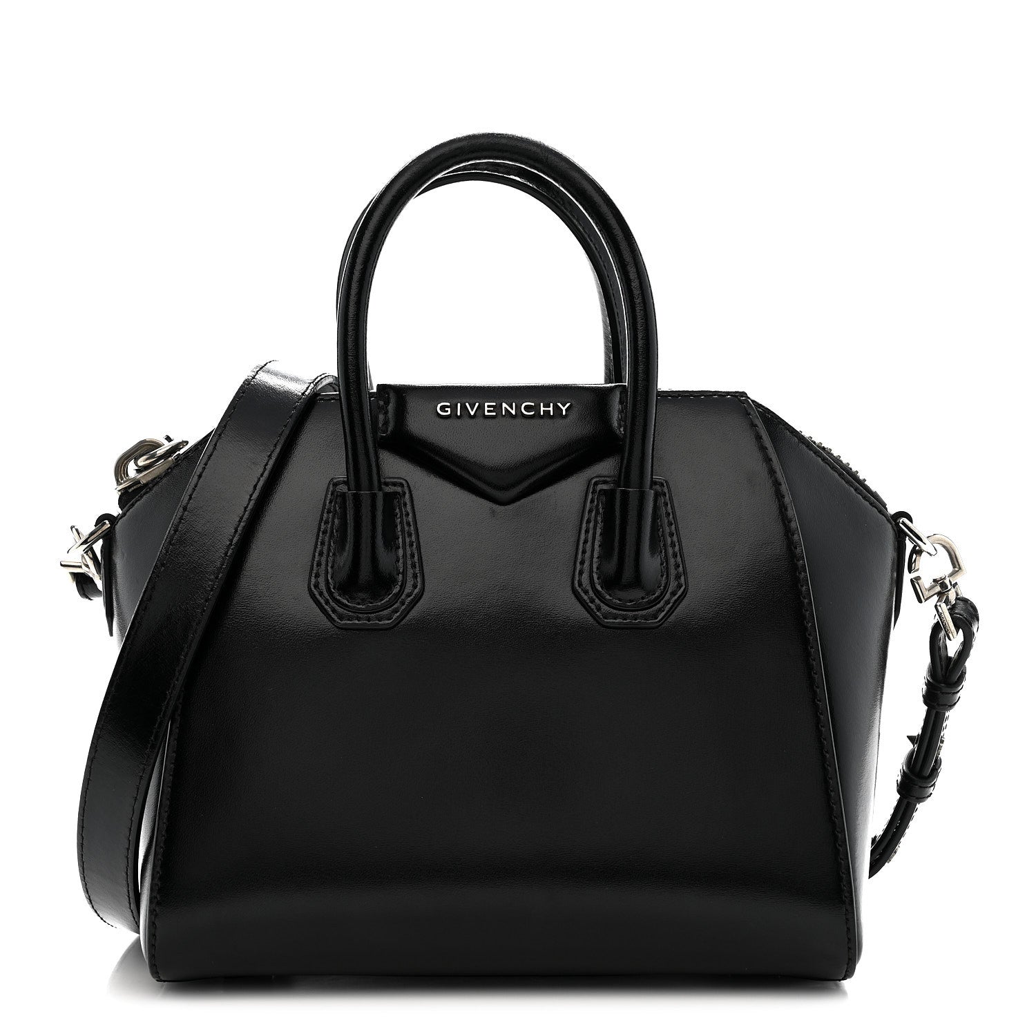 Givenchy Shiny Lord Calfskin Mini Antigona Black 1 of 10