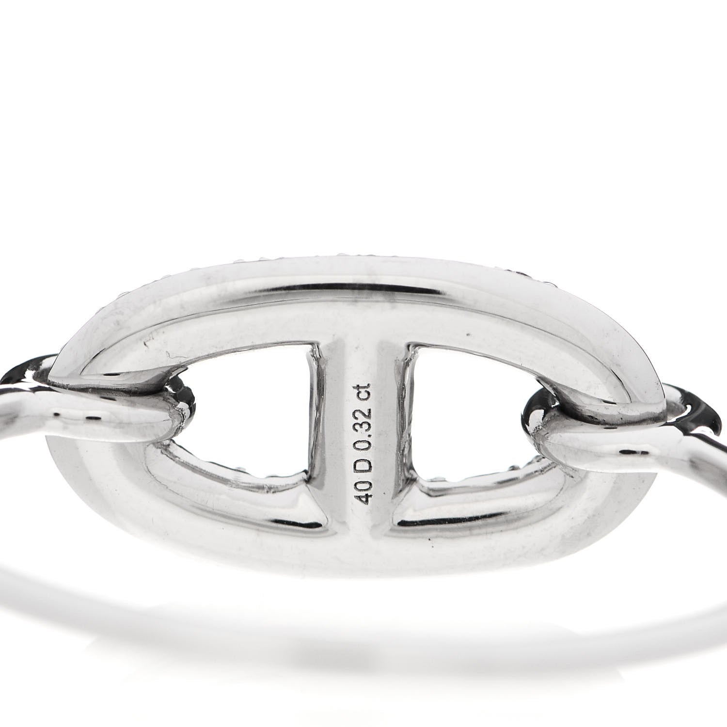 Hermes 18K White Gold Diamond Farandole Ring 56 7.5 4 of 7