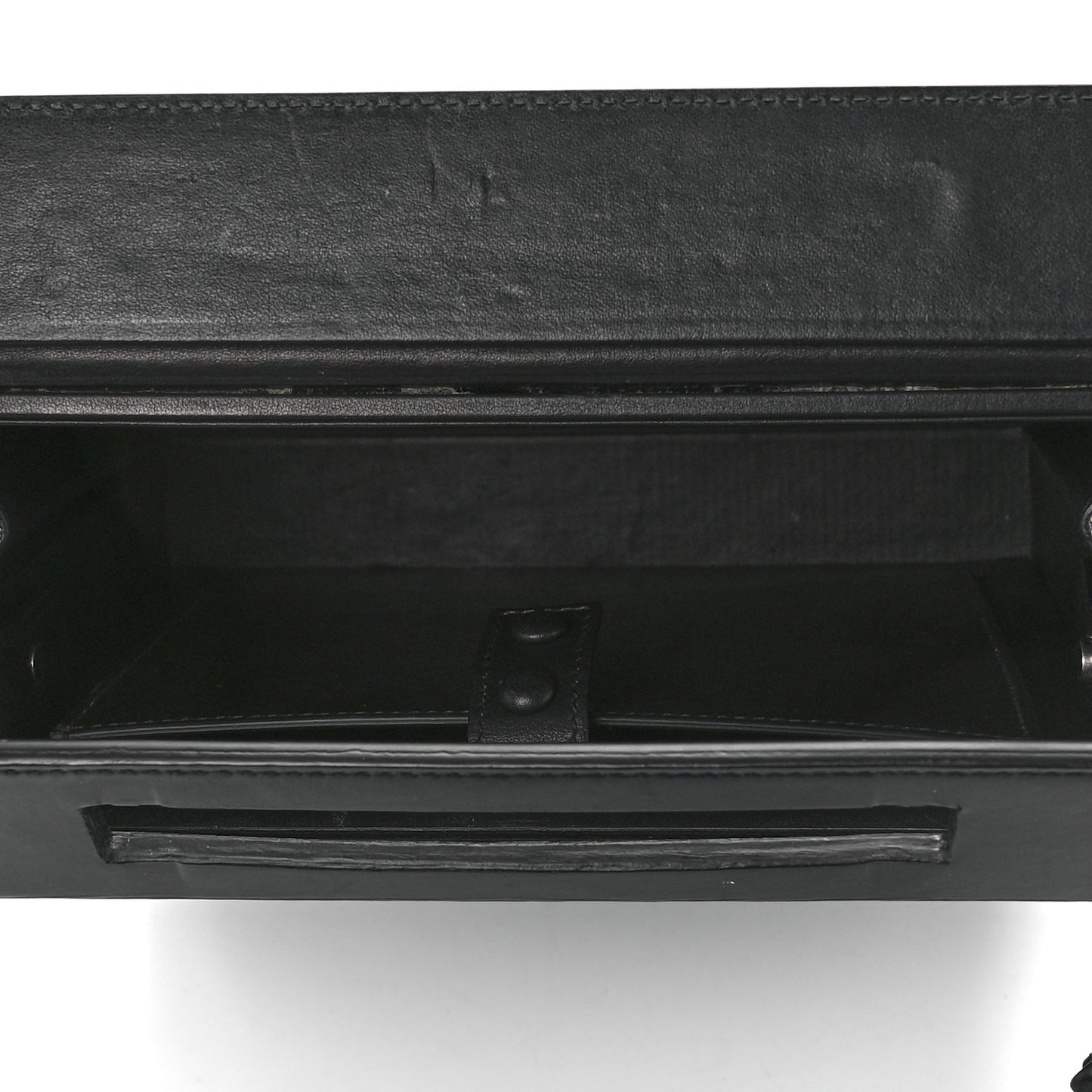 Calfskin Padded Mini Trunk Black
