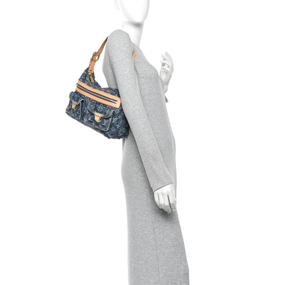 Louis Vuitton Monogram Denim Baggy PM Blue 2 of 11