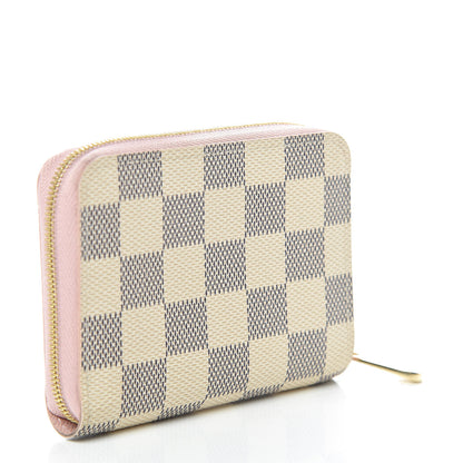 Louis Vuitton Damier Azur Zippy Coin Purse Rose Ballerine 3 of 6