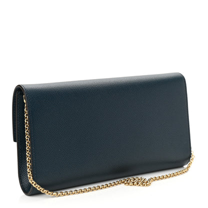 Salvatore Ferragamo Hammered Calfskin Gancio Shoulder Bag Mezcal Teal 3 of 10