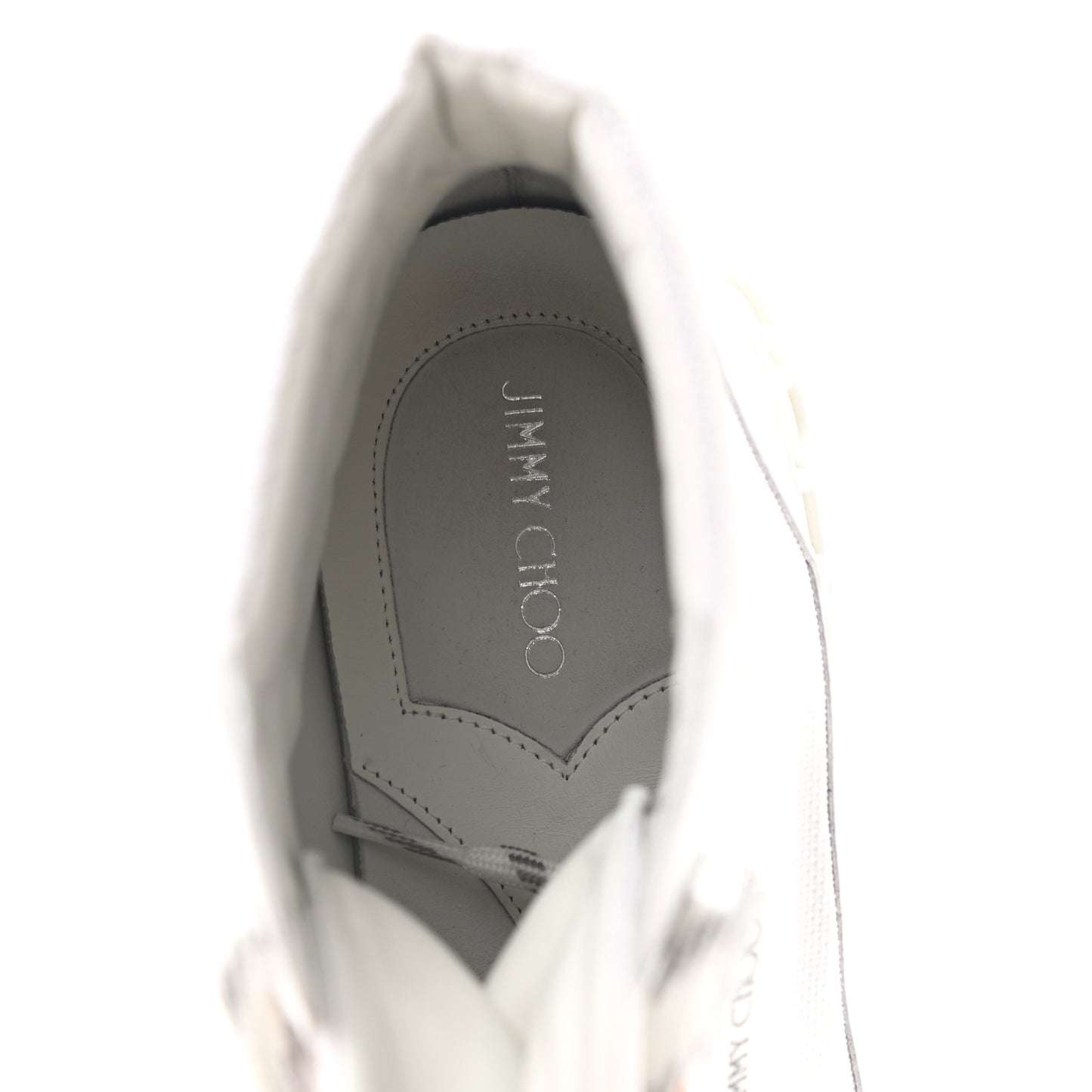 Calfskin Mesh Inca Platform Hiking Boots 43 White