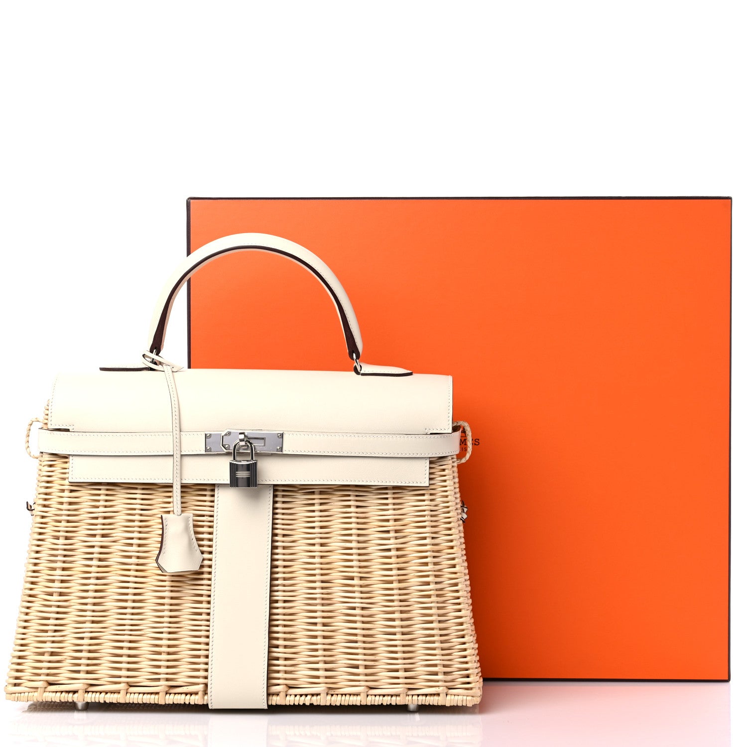 Hermes Wicker Swift Picnic Kelly 35 Naturel Nata 9 of 9