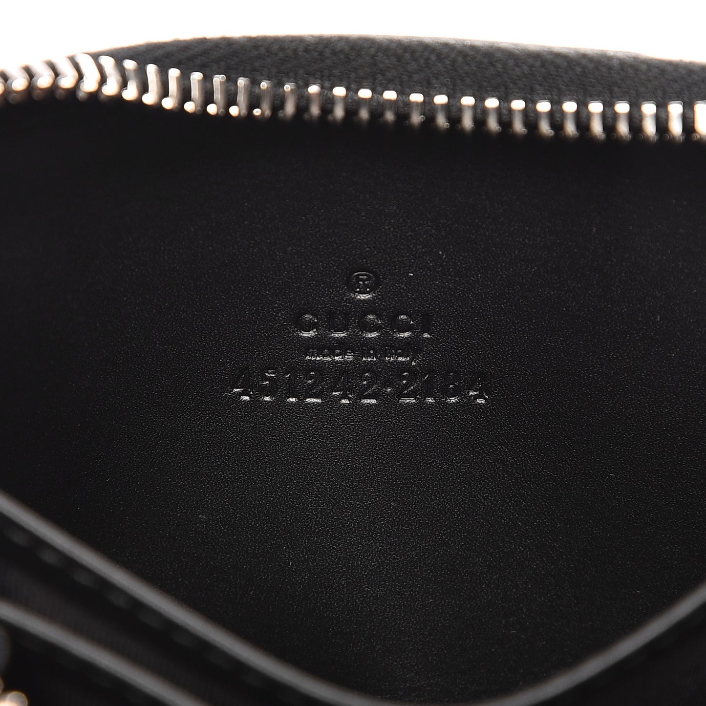 GG Supreme Monogram Zip Around Card Case Black