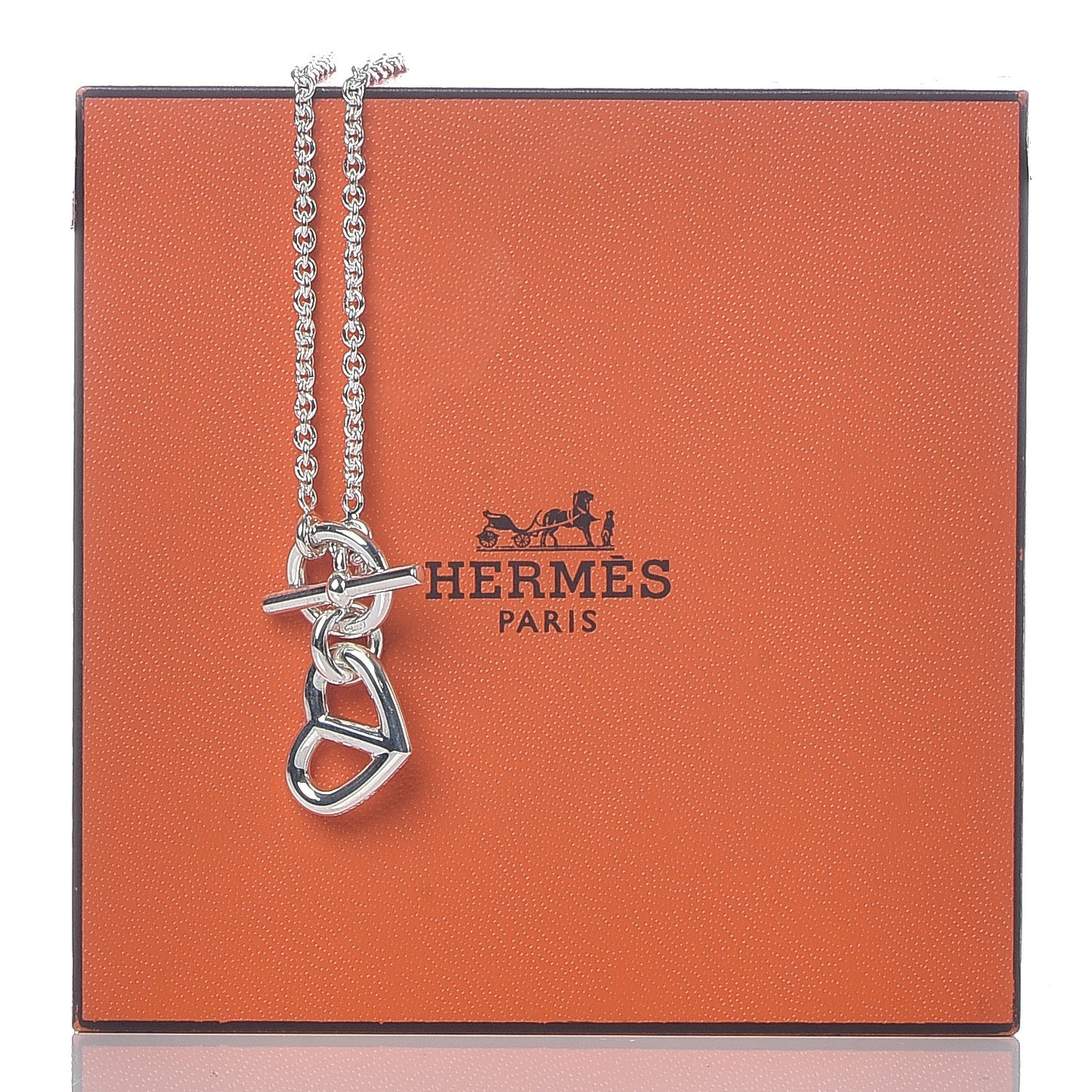 Sterling Silver Chaine D'Ancre Heart Toggle Necklace
