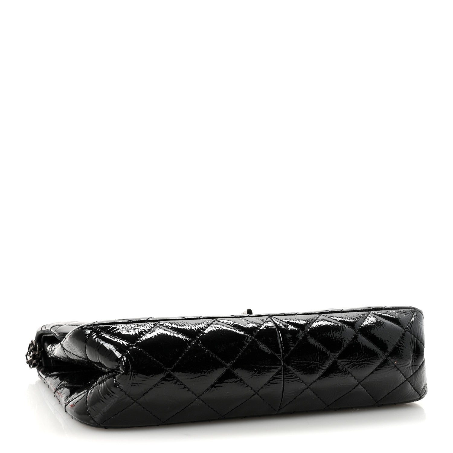 Chanel Distressed Patent Quilted 2.55 Reissue 227 Flap Black 4 of 10