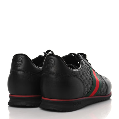Gucci Microguccissima Mens Web Sneakers 8.5 Black 4 of 8