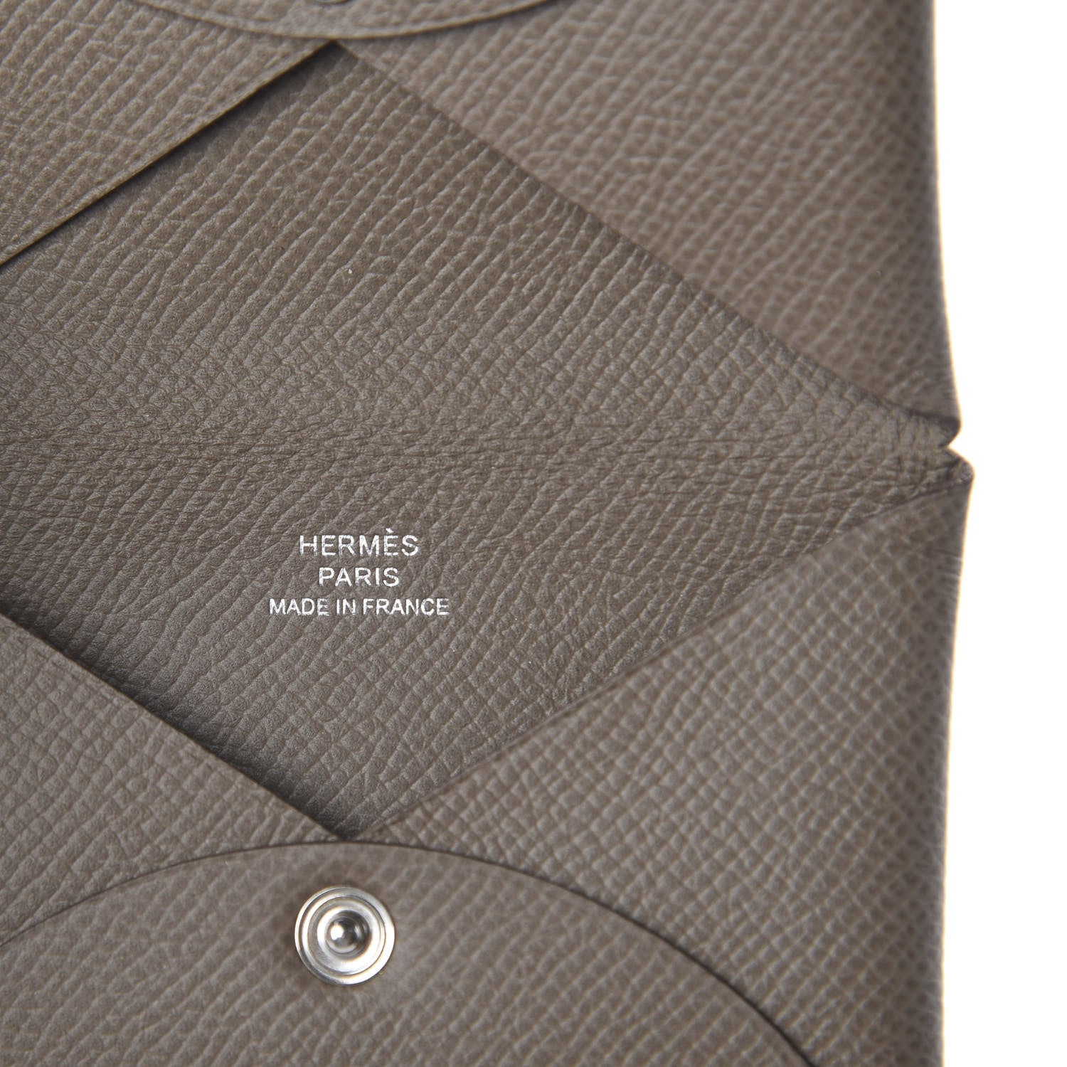 Hermes Epsom Calvi Card Case Etoupe 4 of 4