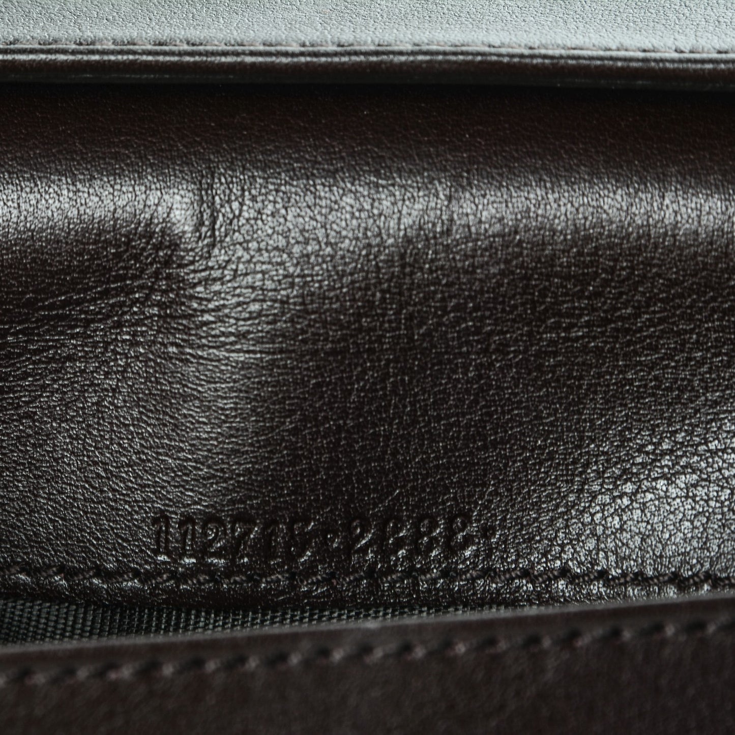Guccissima Margaux Calfskin Metal Bar Continental Flap Wallet Chocolate