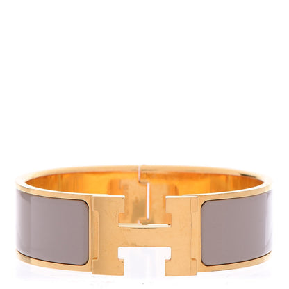 Hermes Enamel Wide Clic Clac H Bracelet GM Marron Glace 1 of 13