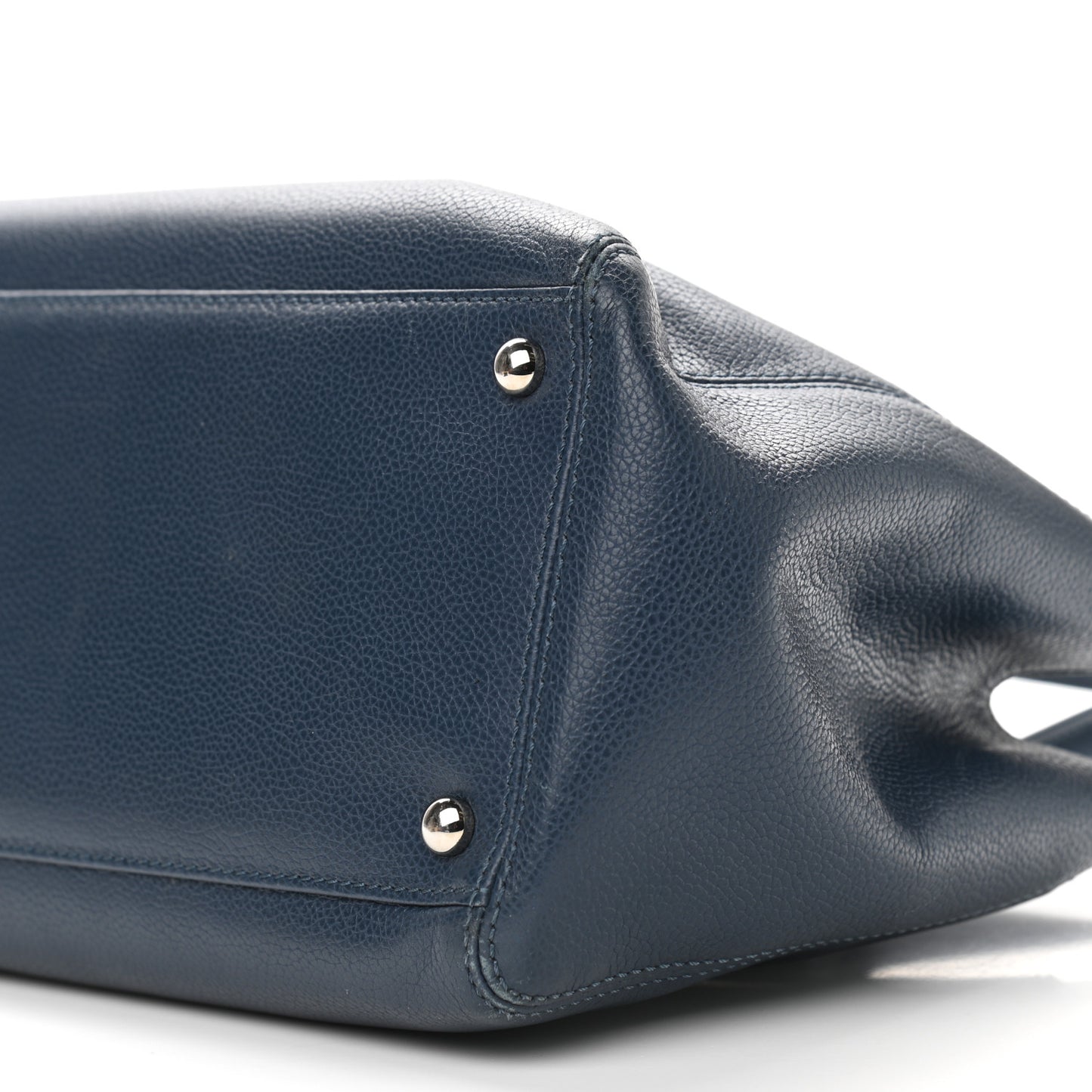 Calfskin Small Cerf Executive Shopper Tote Navy