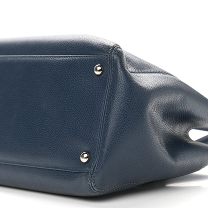 Chanel Calfskin Small Cerf Executive Shopper Tote Navy 9 of 15