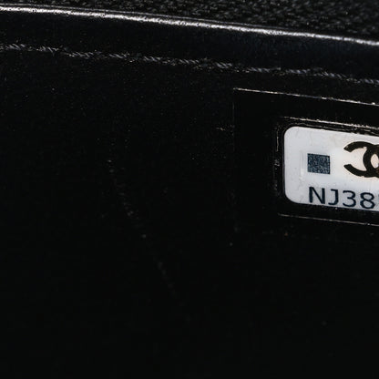 Chanel Lambskin Quilted Metal Mini Top Handle Vanity Case With Chain Black 6 of 10