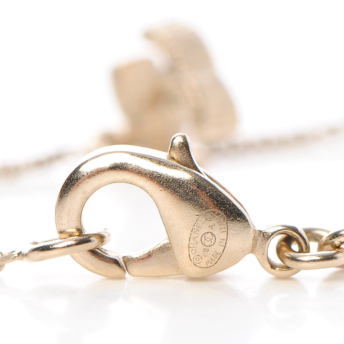 Crystal Charm CC Bracelet Gold