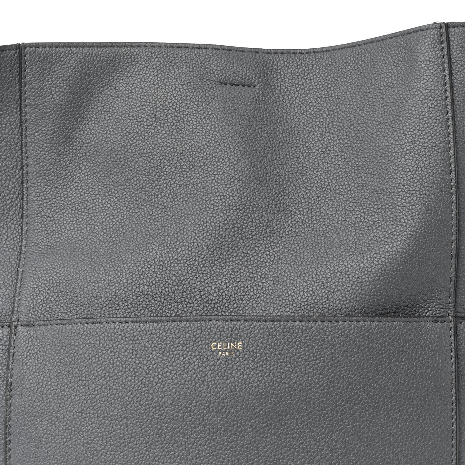 Celine Soft Grained Calfskin Sangle Bucket Bag Grey 9 of 16