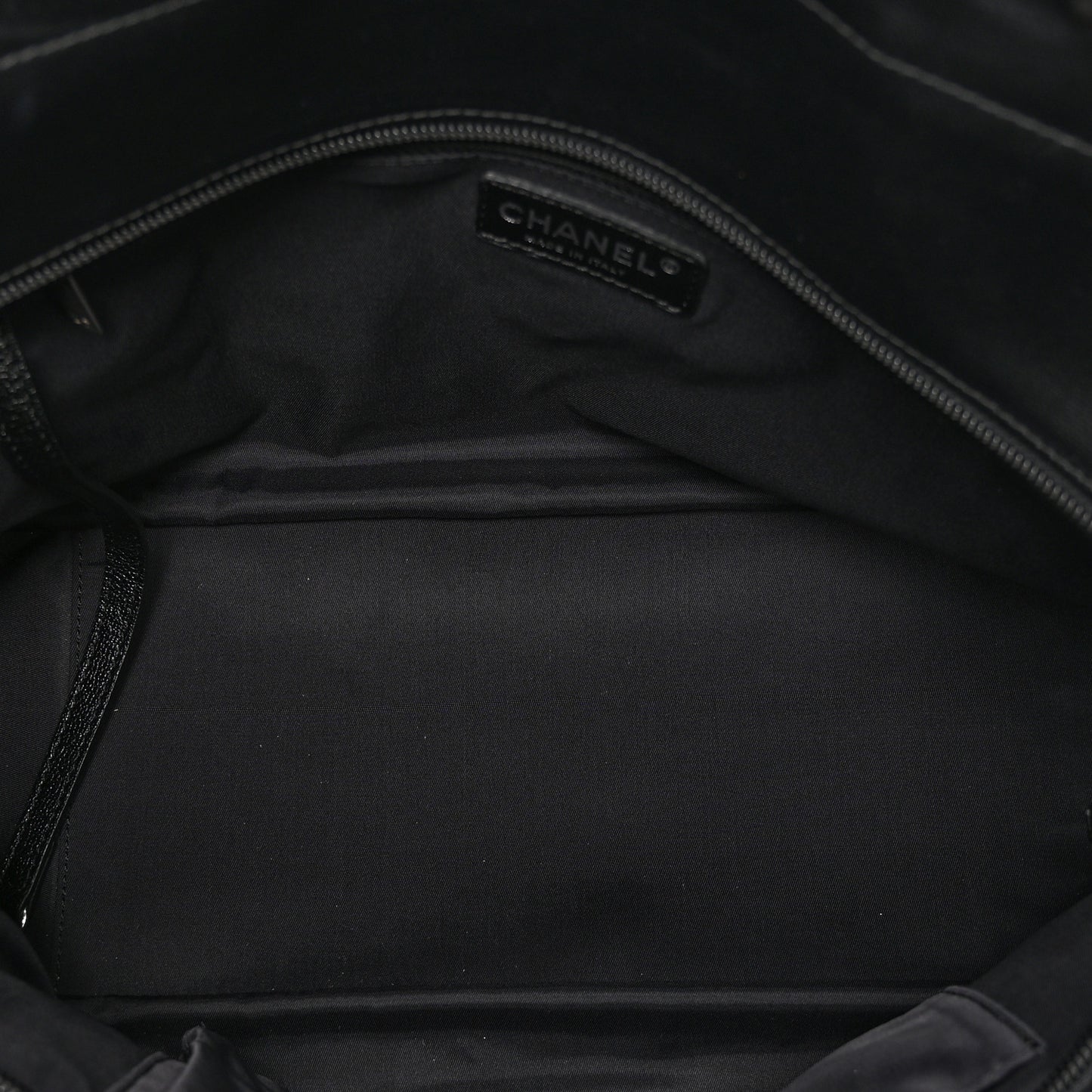 Coated Canvas Quilted Large Paris Biarritz Tote Black