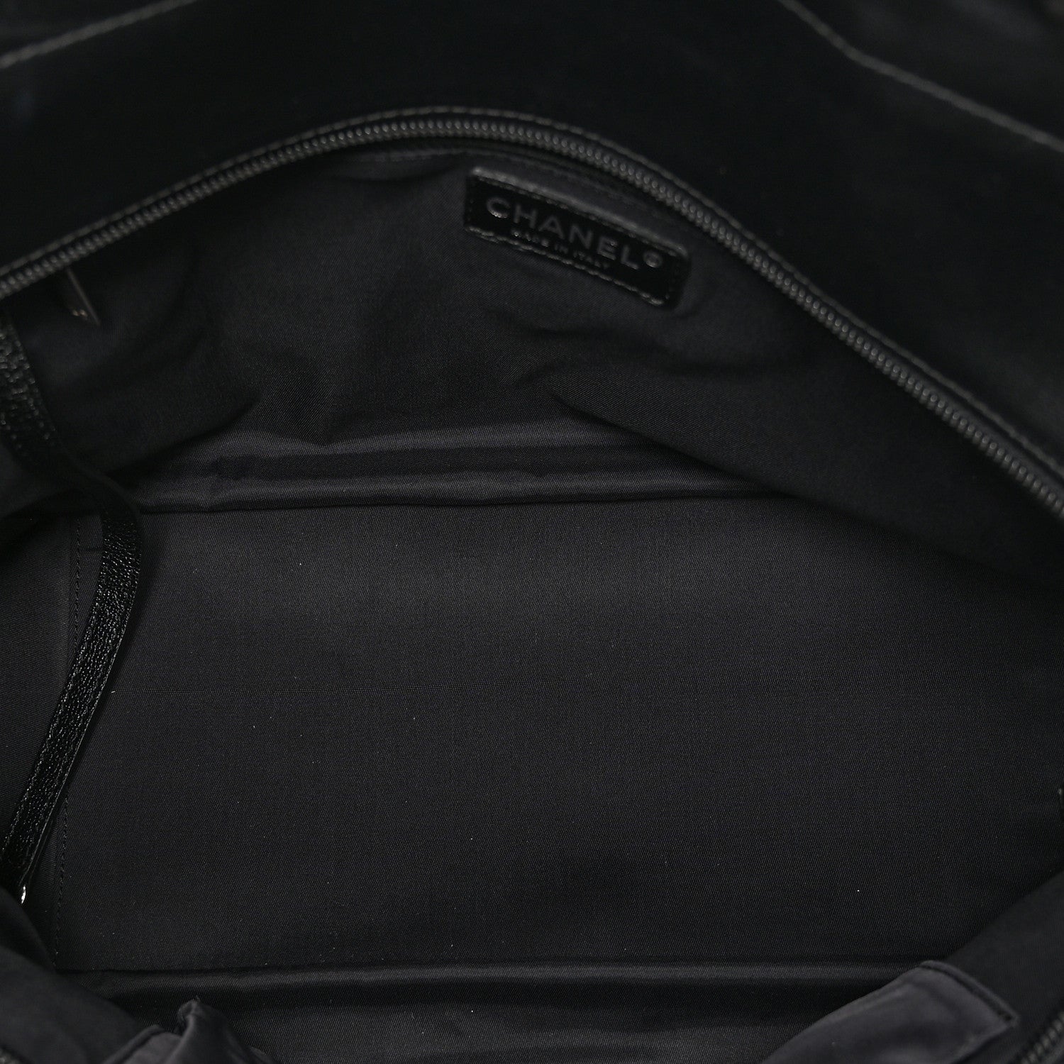 Chanel Coated Canvas Quilted Large Paris Biarritz Tote Black 6 of 11