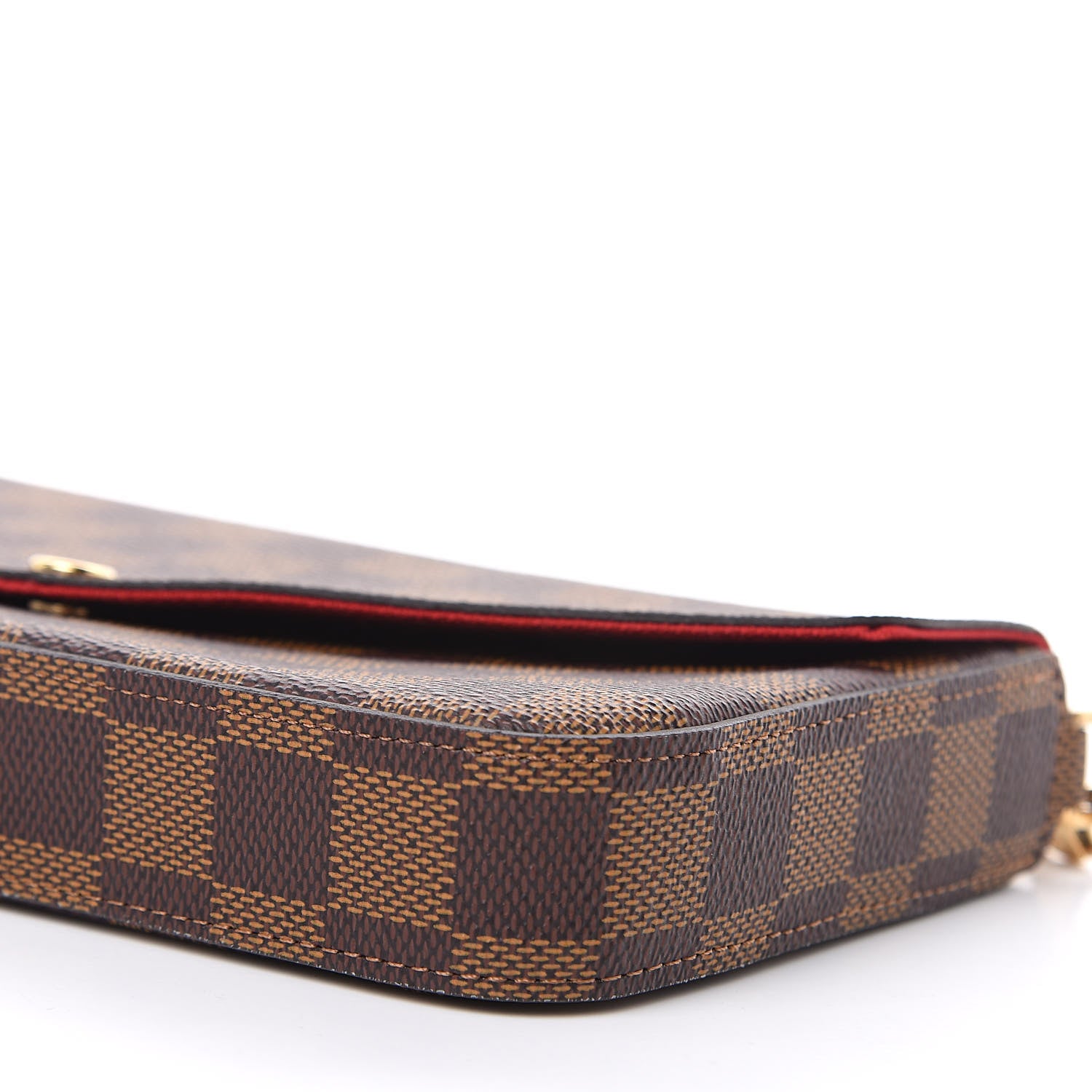 Louis Vuitton Damier Ebene Pochette Felicie Chain Wallet 10 of 11