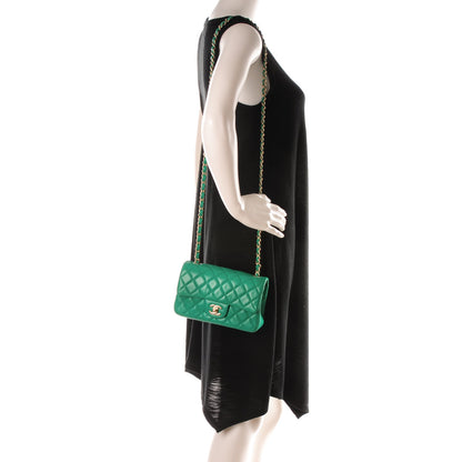Chanel Lambskin Quilted Mini Rectangular Flap Green 2 of 7