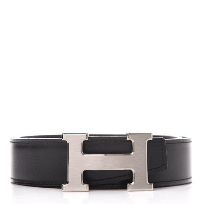 Hermes Box Togo 32mm H Belt 80 Black Chocolate 1 of 6
