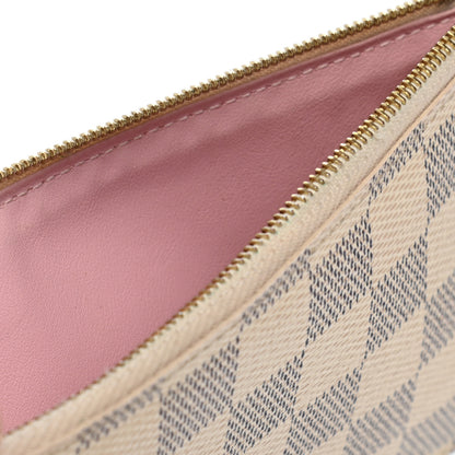 Louis Vuitton Damier Azur Felicie Chain Wallet Zippered Insert Rose Ballerine 9 of 9