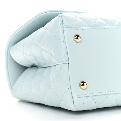 Chanel Caviar Quilted Small Coco Handle Flap Light Blue 8 of 9