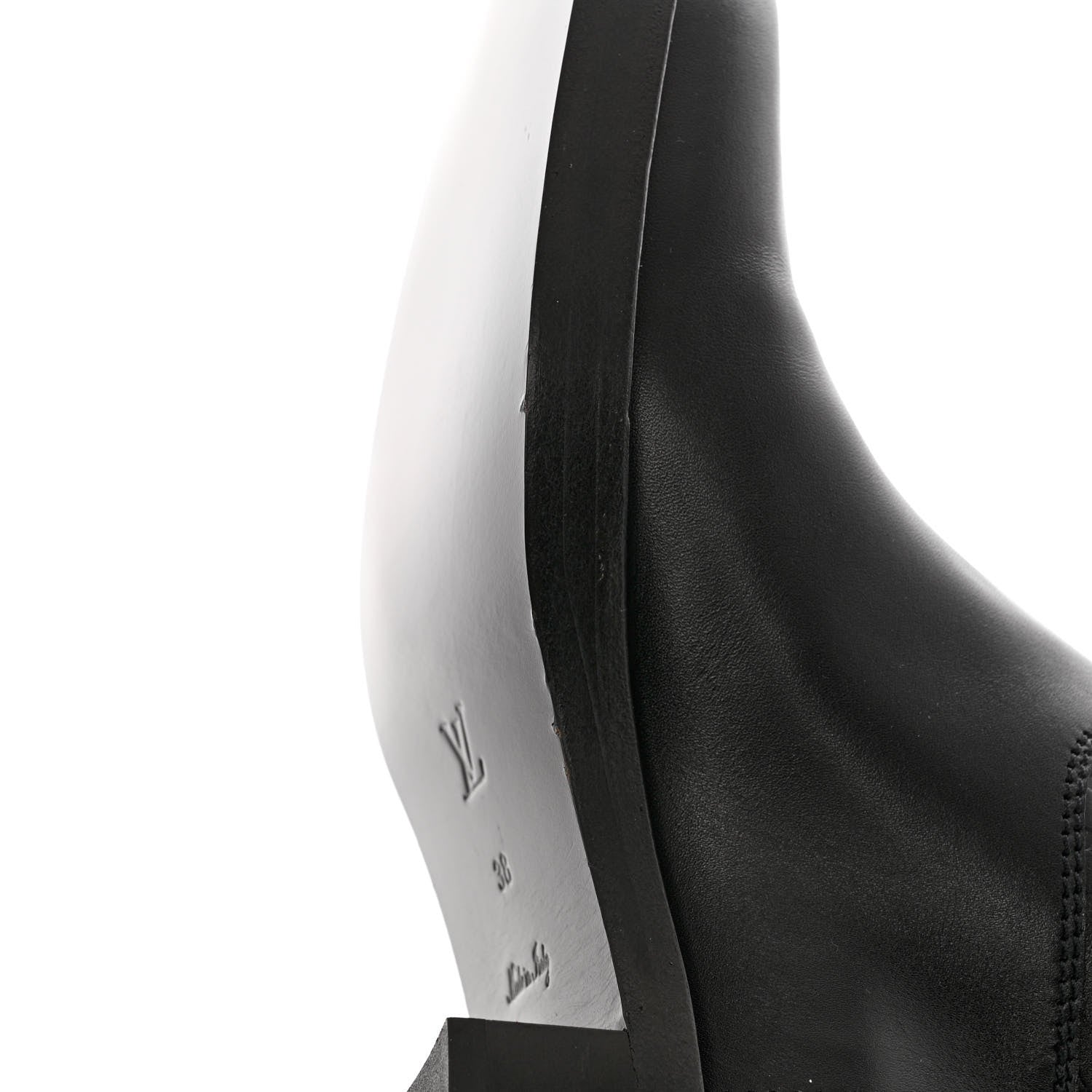 Louis Vuitton Calfskin Monogram Downtown Ankle Boots 38 Black 10 of 10