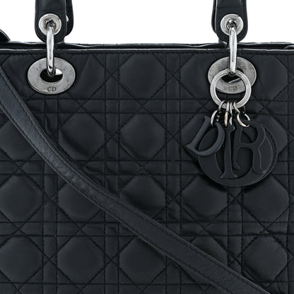 Christian Dior Ultra Matte Calfskin Cannage Medium Lady Dior Black 8 of 12