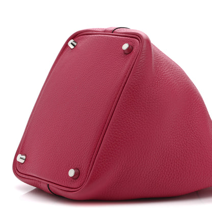Hermes Taurillon Clemence Swift Eclat Picotin Lock 18 PM Rose Mexico Rouge De Coeur 10 of 11