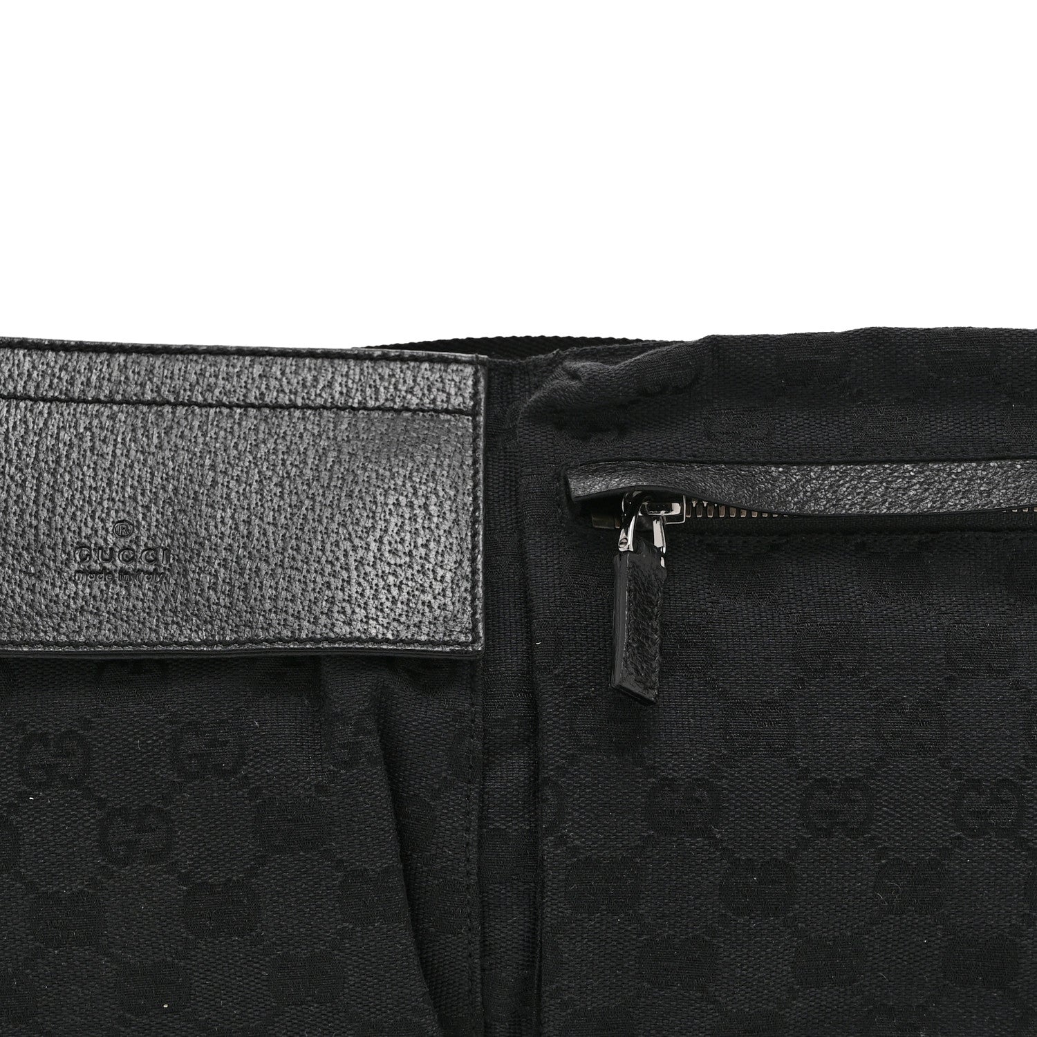 Gucci GG Monogram Double Pocket Belt Bag Black 8 of 10